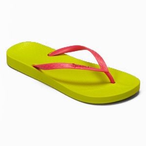 Ipanema Ana Tan Neon Green Yellow Pink Flip Flop